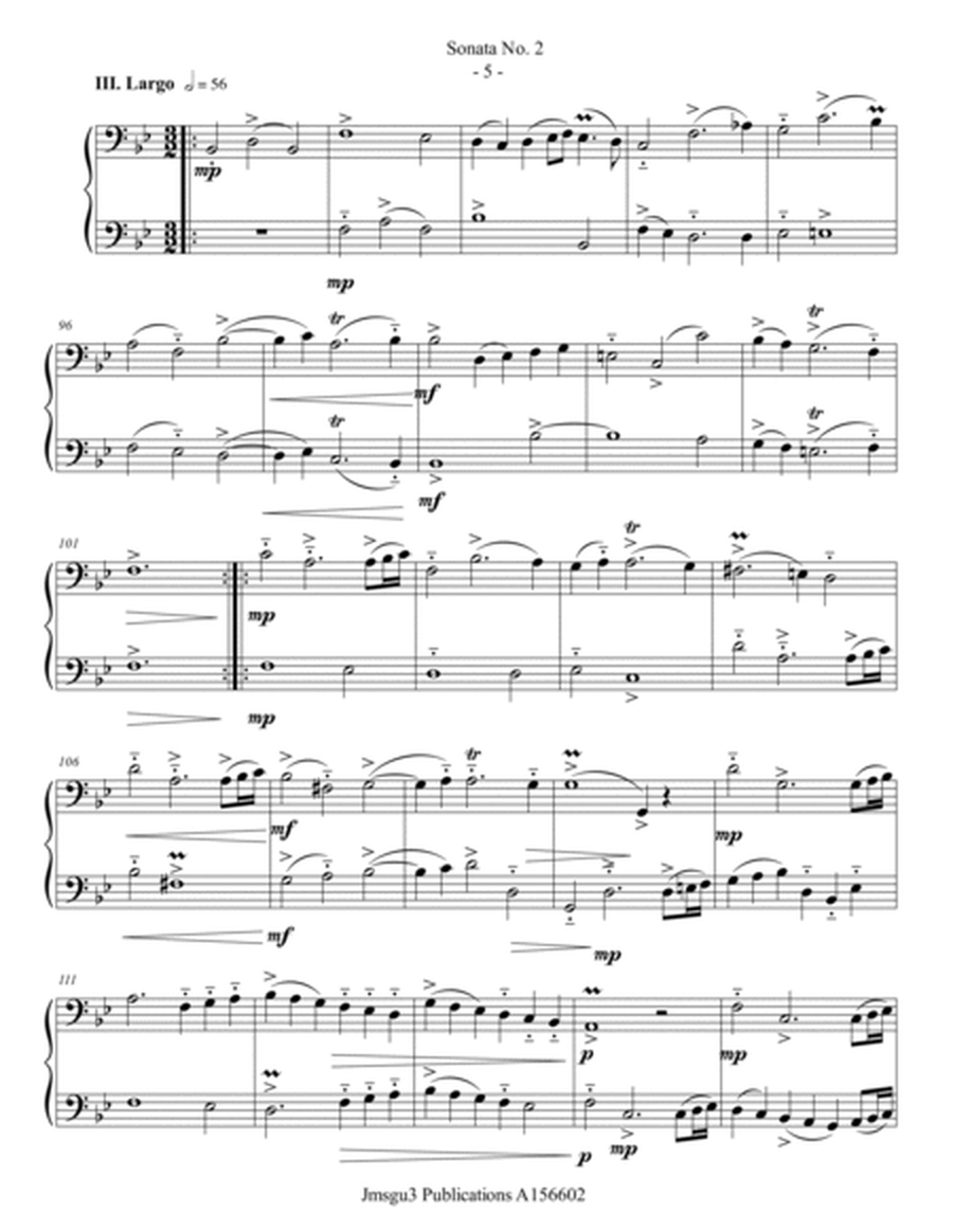 Loeillet: Sonata No. 2 for Euphonium Duo image number null