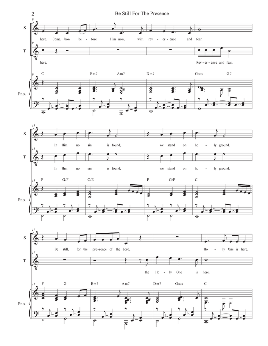 Be Still For The Presence 2-Part scores gallery preview page 2