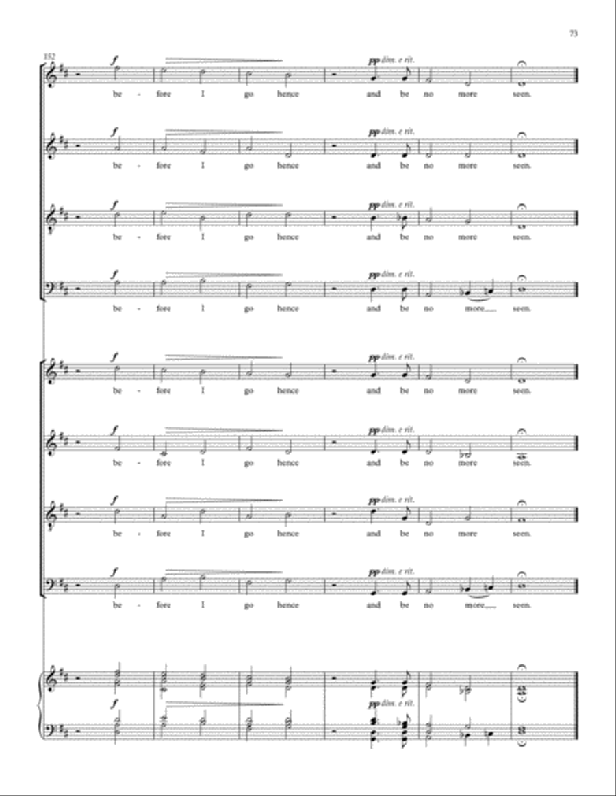 Songs of Farewell Divisi scores gallery preview page 89