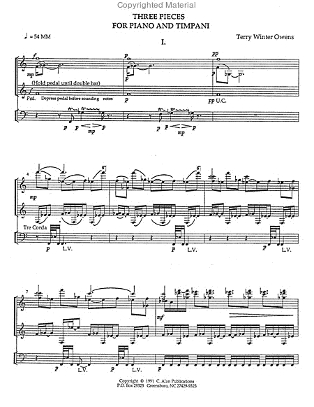 Three Pieces for Timpani & Piano