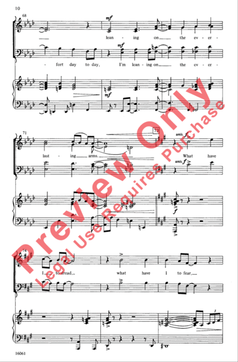 Leaning on the Everlasting Arms 4-Part scores gallery preview page 10