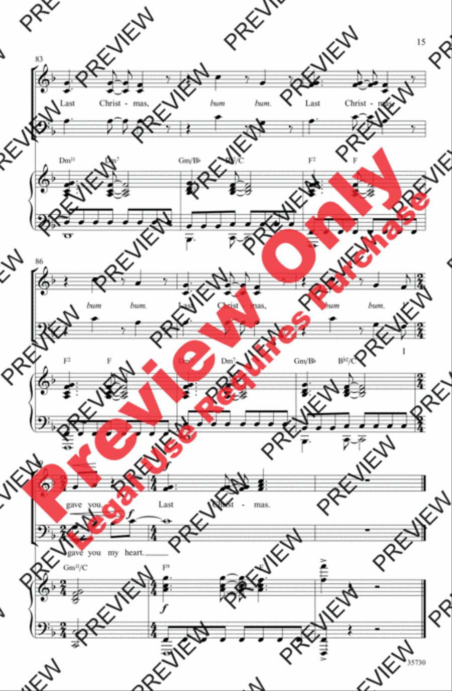 Last Christmas 3-Part scores gallery preview page 15