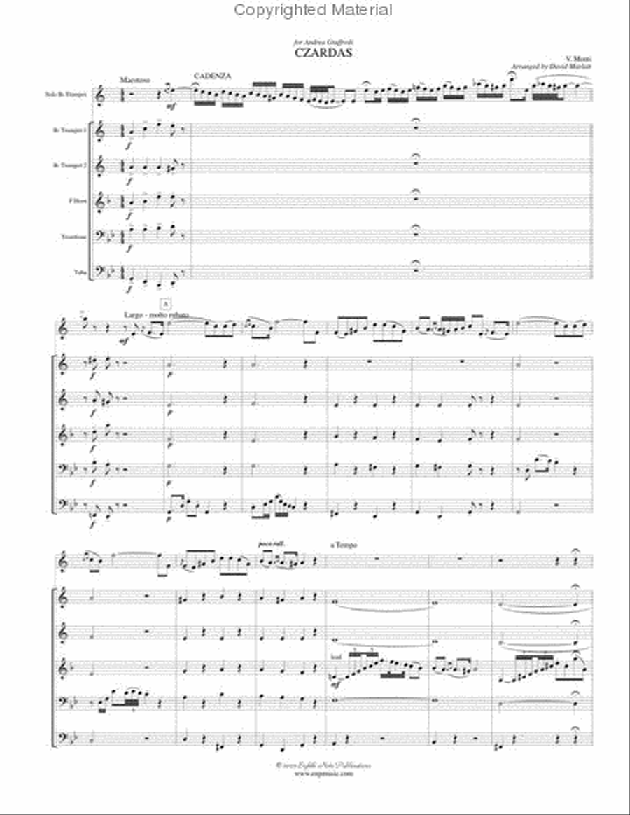 Czardas Czardas Brass Quintet scores gallery preview page 2