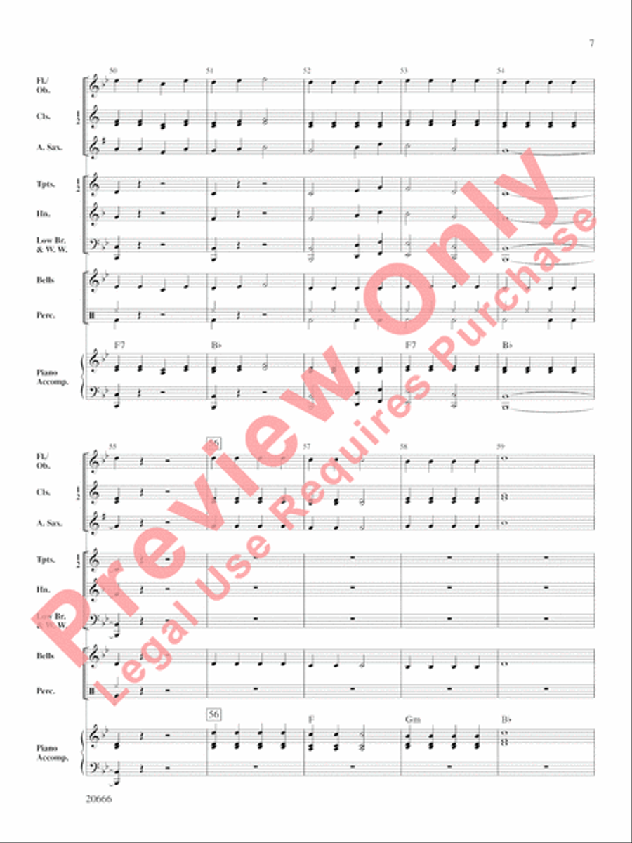 First Winter's Sleigh Ride Concert Band scores gallery preview page 8