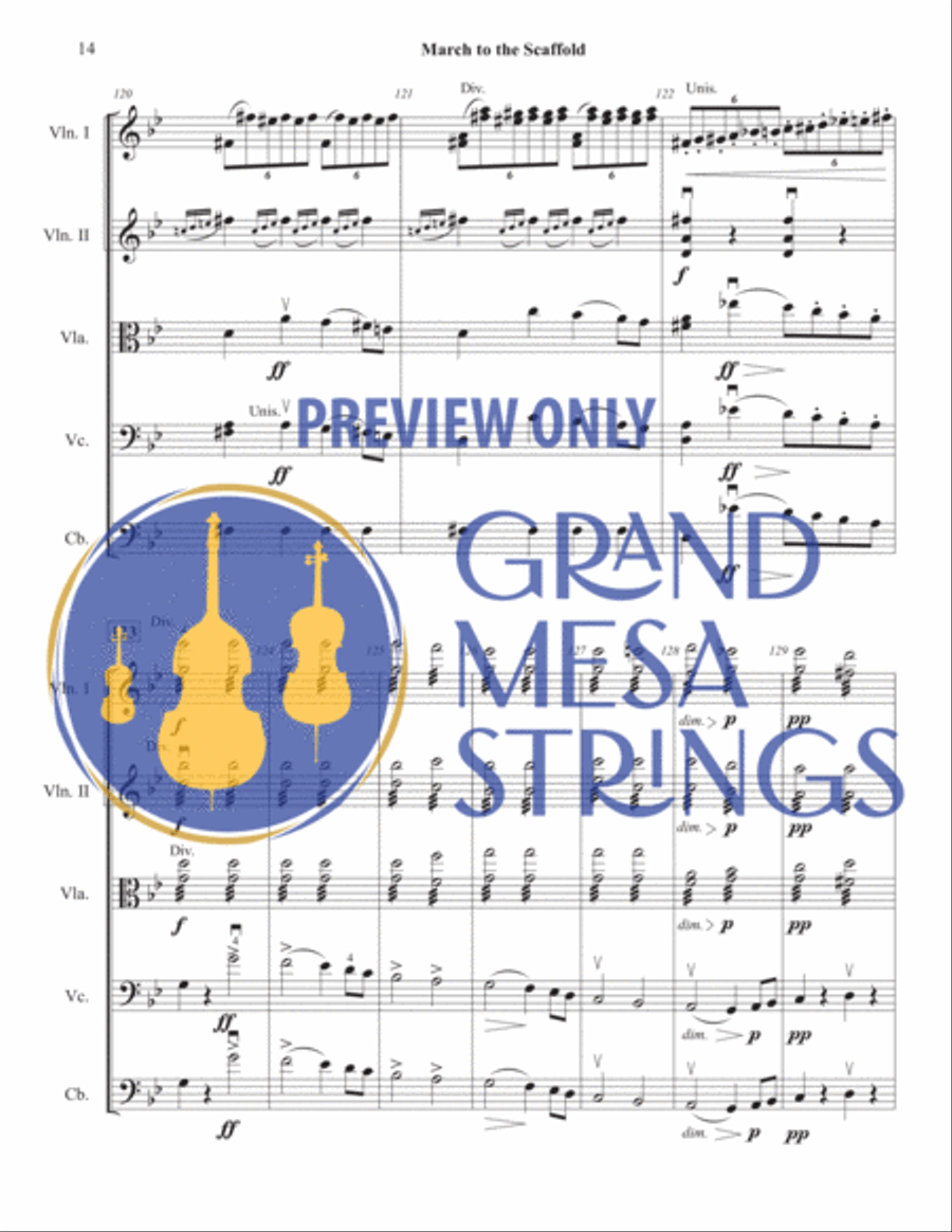 March to the Scaffold String Orchestra scores gallery preview page 15