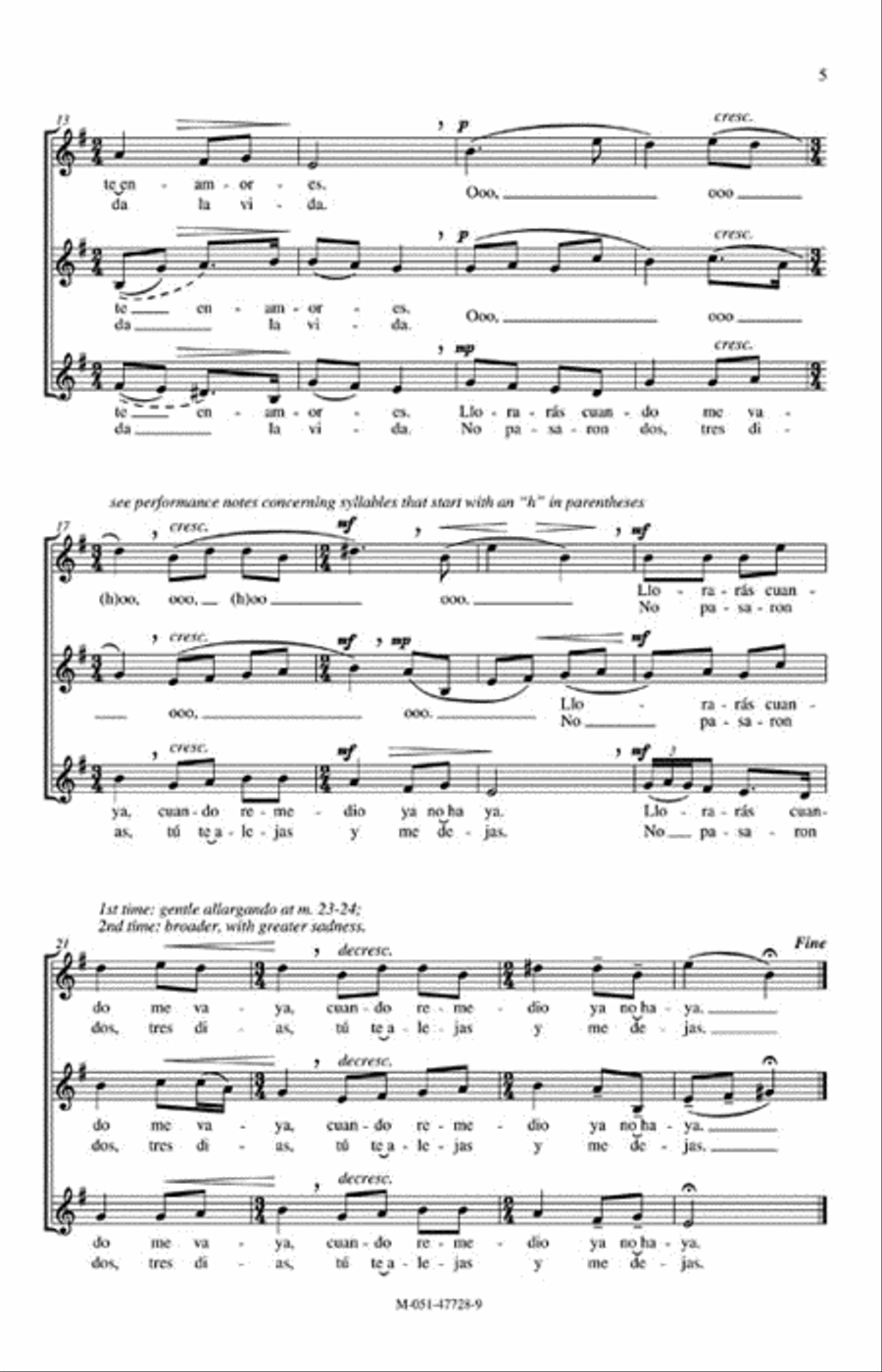 Ojos Azules 3-Part scores gallery preview page 3