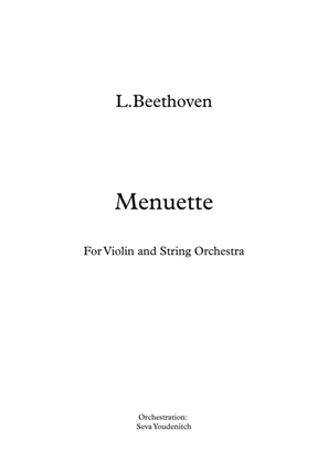 Book cover for L.Beethoven "Menuette" for Violin and String Orchestra