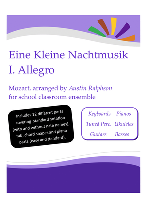 Eine Kleine Nachtmusik 1st mvt. Allegro with backing track - Western Classical Classroom Ensemble
