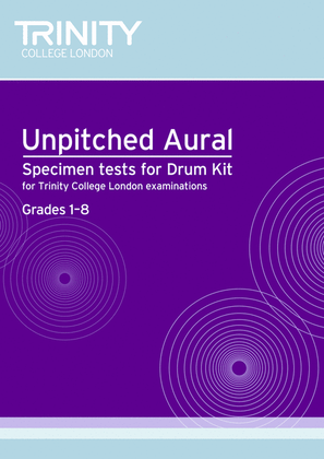 Book cover for Unpitched Aural: Specimen tests for Drum Kit