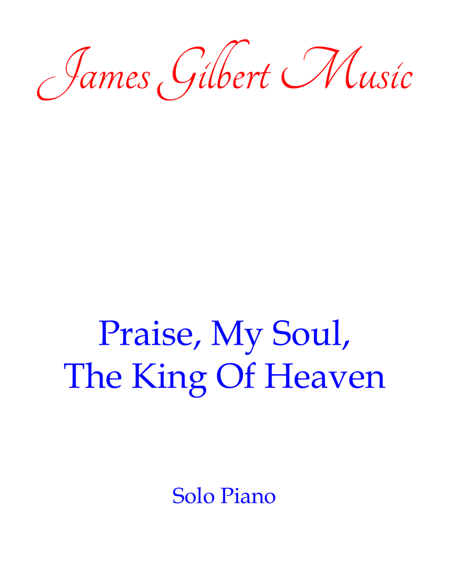 Praise, My Soul, The King Of Heaven Piano Solo scores gallery preview page 1