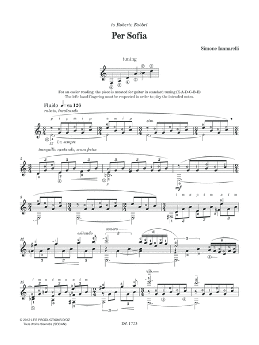 Per Sofia Classical Guitar scores gallery preview page 4