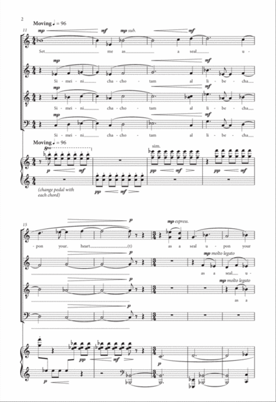 Set Me As A Seal Choir scores gallery preview page 2