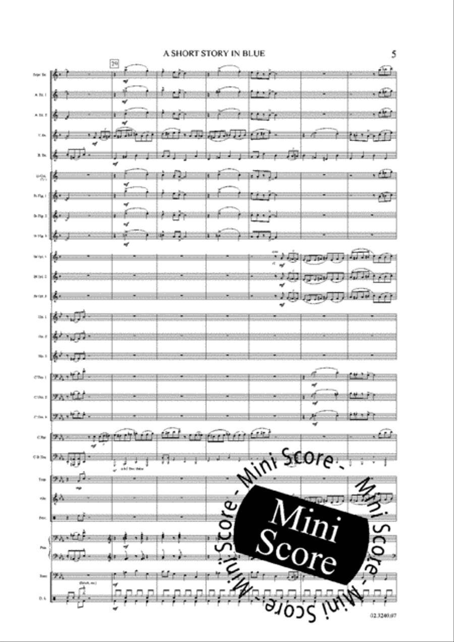 A Short Story in Blue Fanfare Band scores gallery preview page 11
