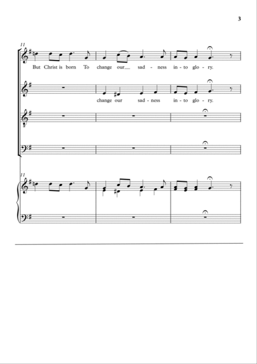 Ring Out, Ye Bells! 4-Part scores gallery preview page 4