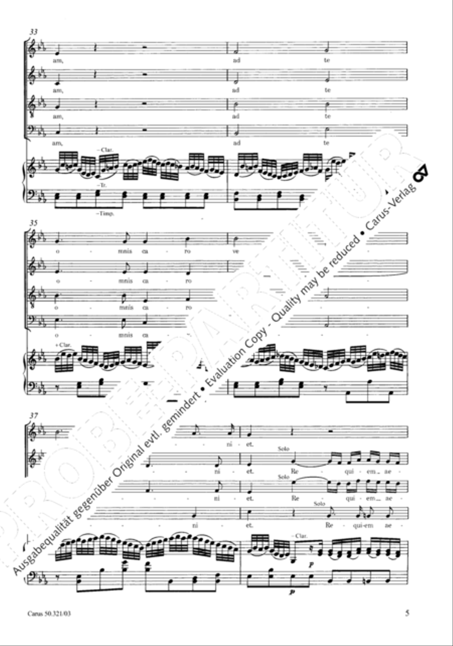Requiem in C minor 4-Part scores gallery preview page 12