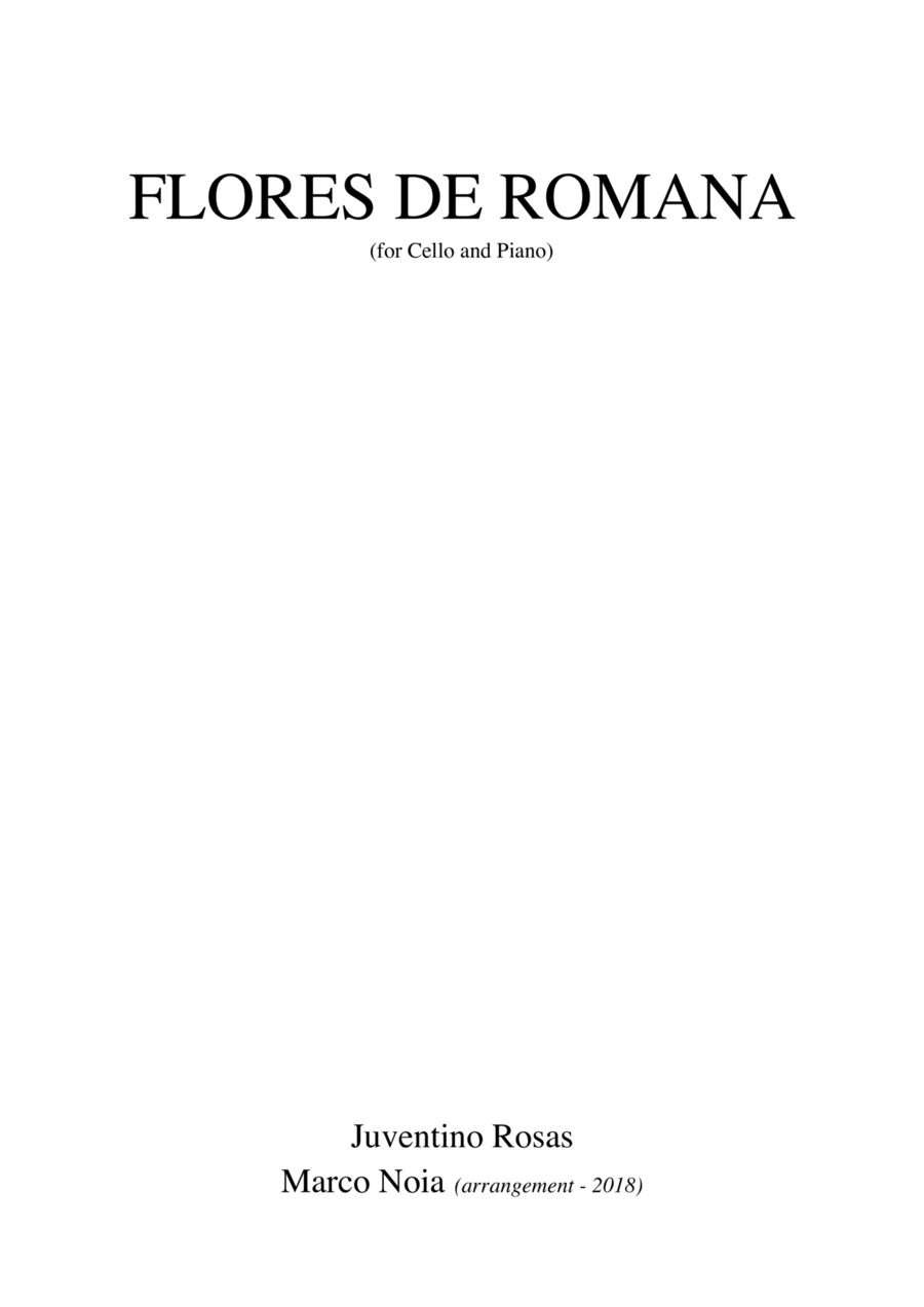 Flores de Romana (for Cello and Piano)