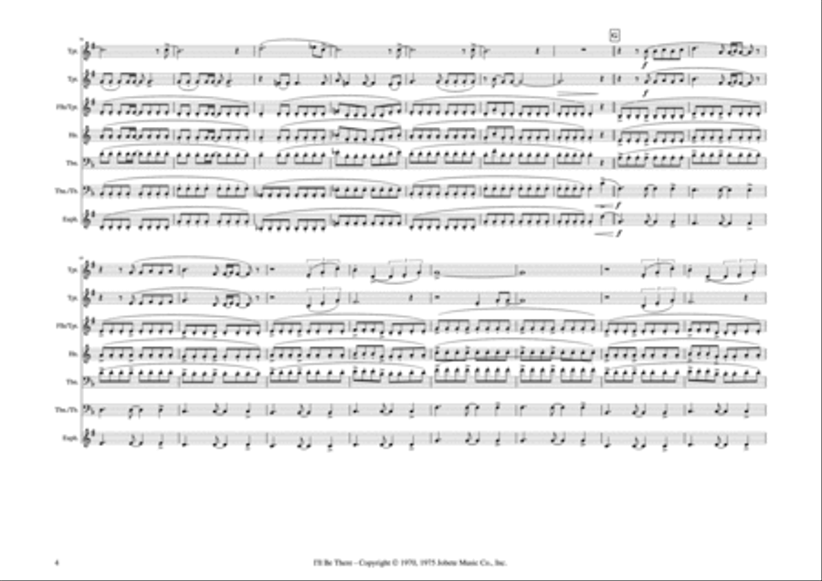 I'll Be There Brass Ensemble scores gallery preview page 4