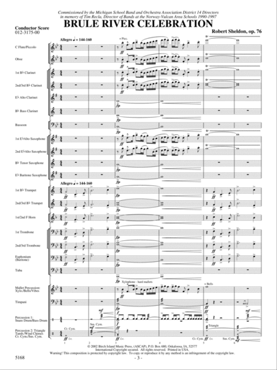 Brule River Celebration Concert Band scores gallery preview page 2