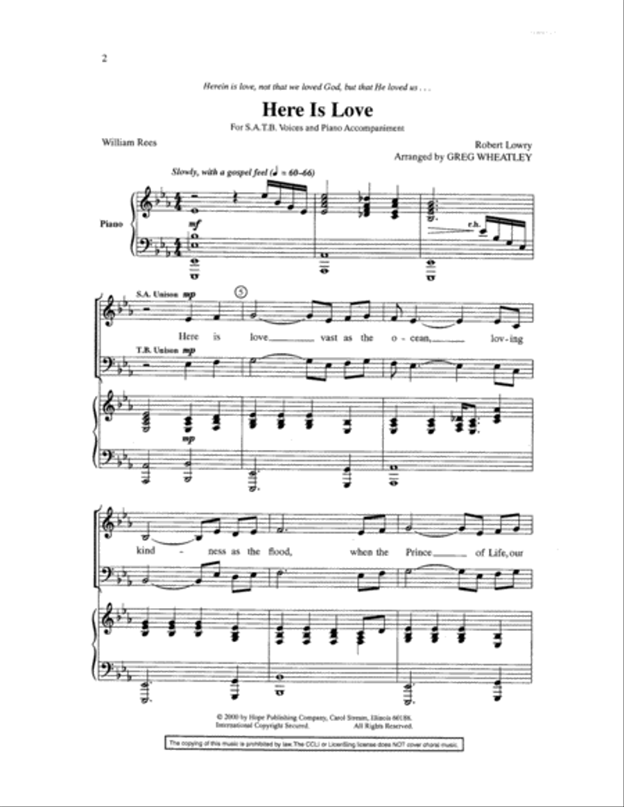 Here Is Love Choir scores gallery preview page 2