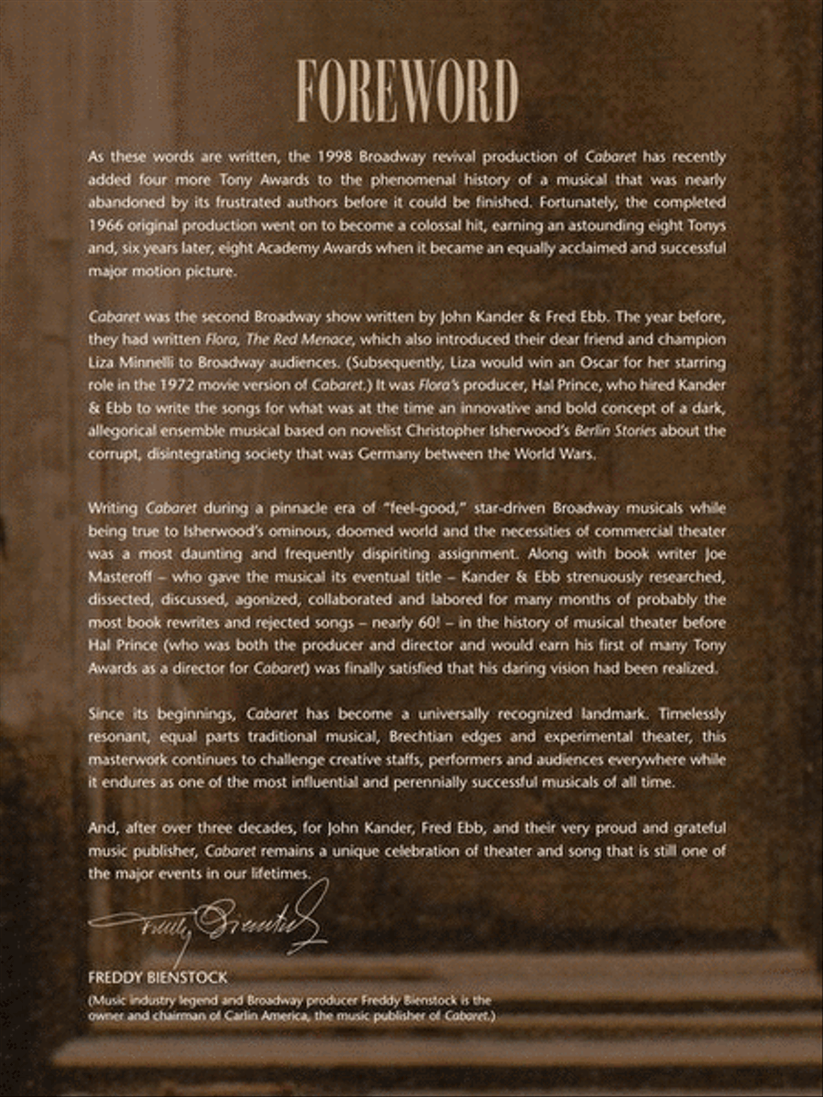 The Complete Cabaret Collection Piano, Vocal, Guitar scores gallery preview page 5