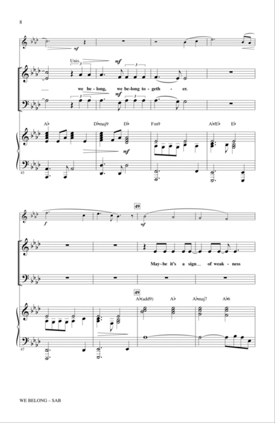 We Belong 3-Part scores gallery preview page 6
