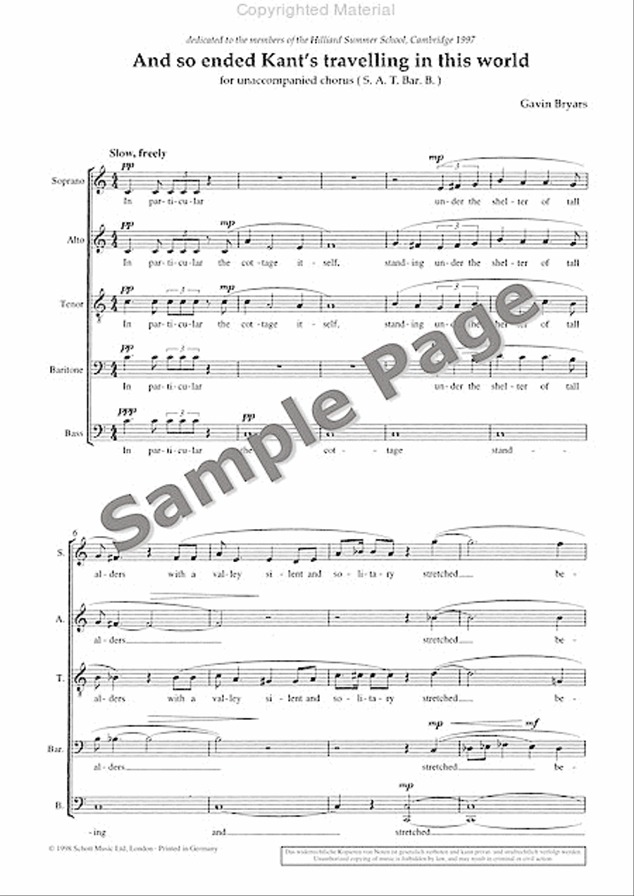 And So Ended Kant's Travelling in this World 4-Part scores gallery preview page 8