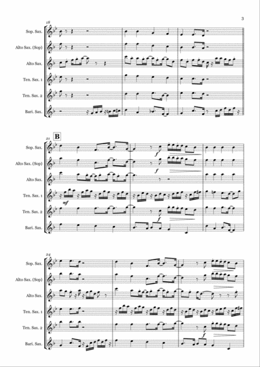 I Want You Back Saxophone Quintet scores gallery preview page 3