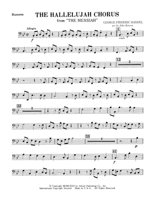 Book cover for Hallelujah Chorus: Bassoon