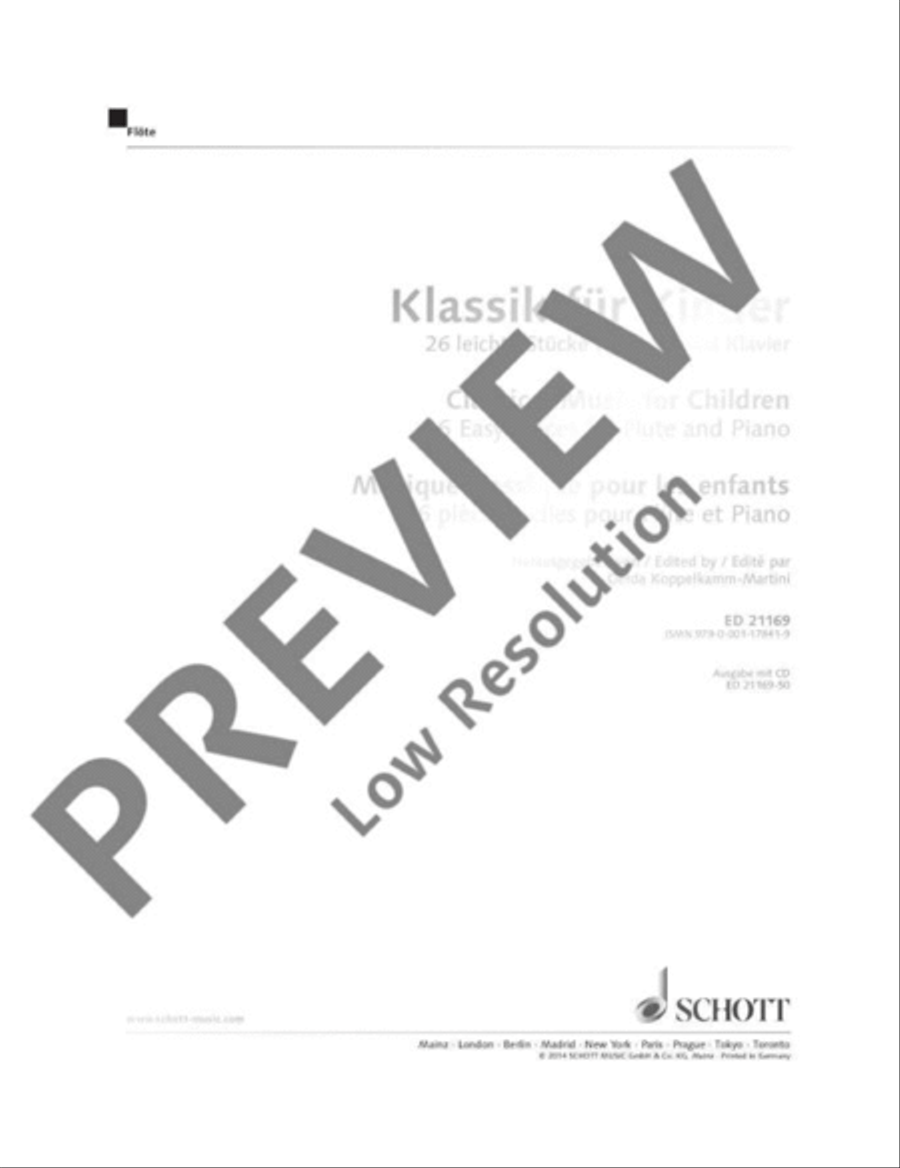Classical Music for Children Flute Solo scores gallery preview page 2