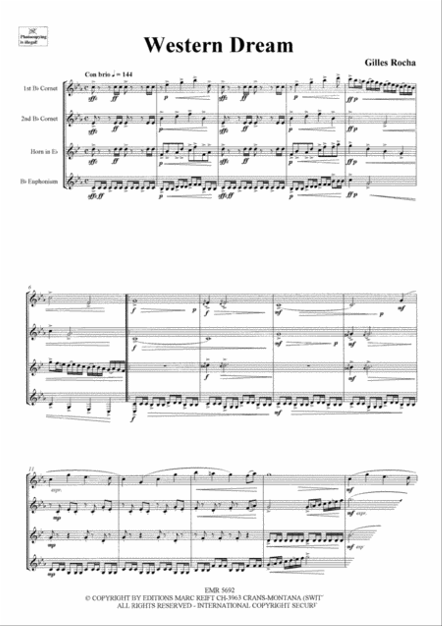 Western Dream Brass Ensemble scores gallery preview page 4