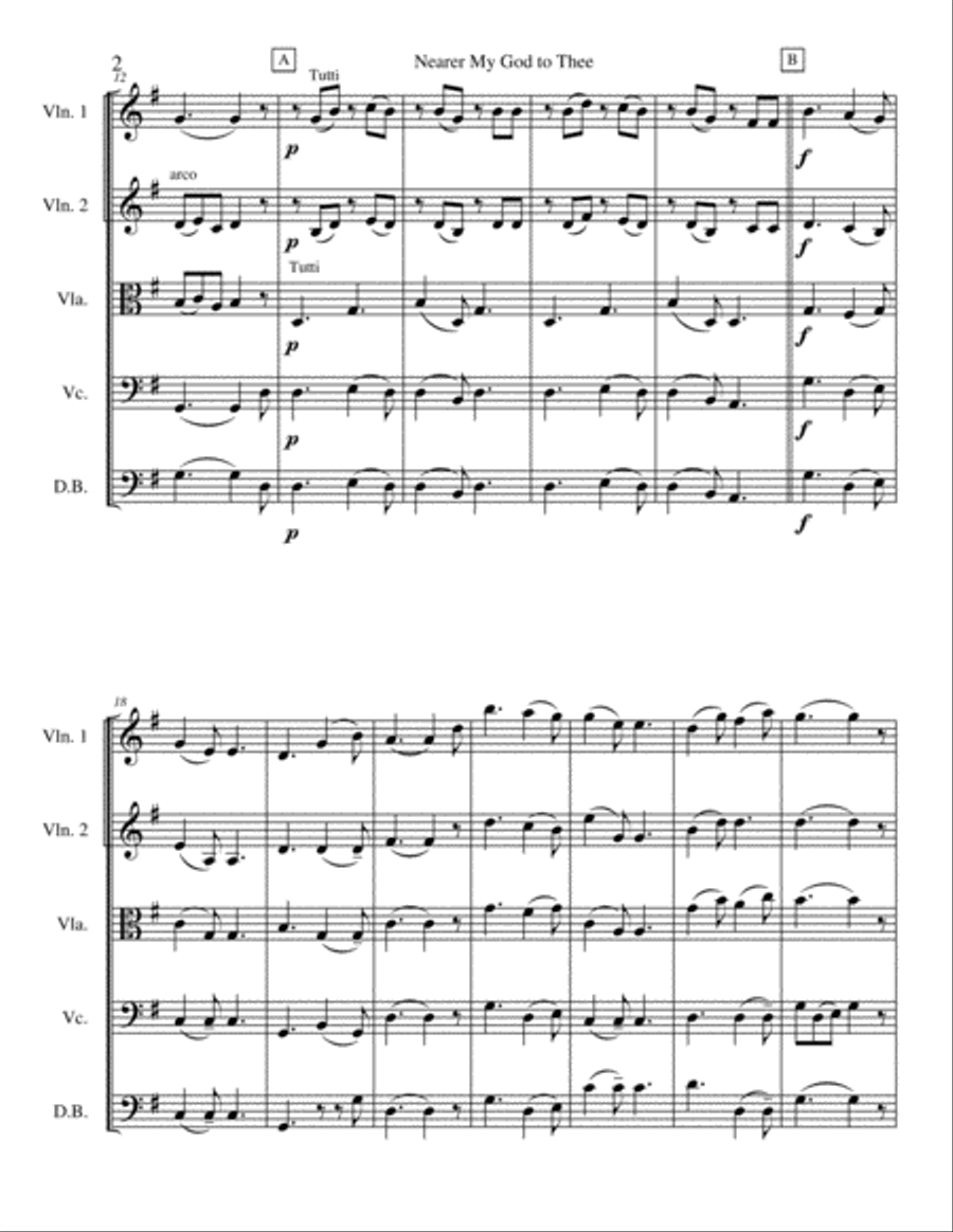 Nearer My God to Thee for String Orchestra