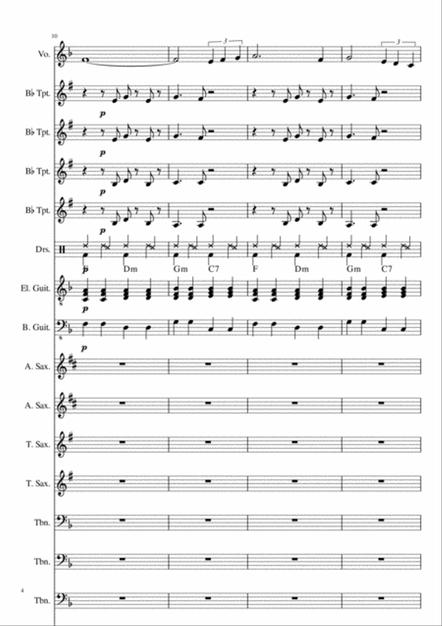 Beyond The Sea Piano, Vocal, Guitar scores gallery preview page 4