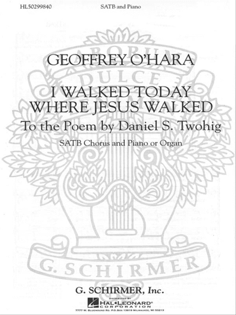 I Walked Today Where Jesus Walked 4-Part scores gallery preview page 1