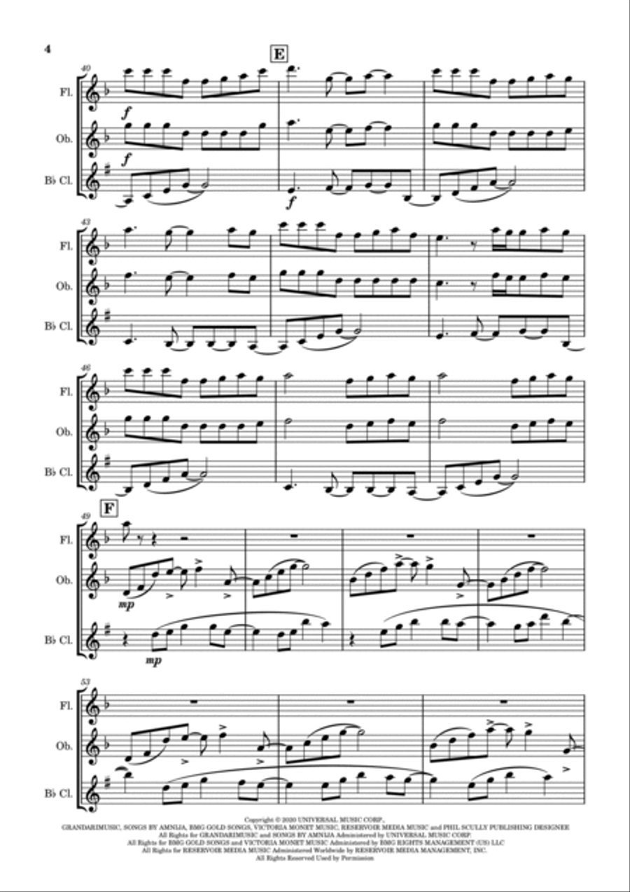 Positions Woodwind Trio scores gallery preview page 4