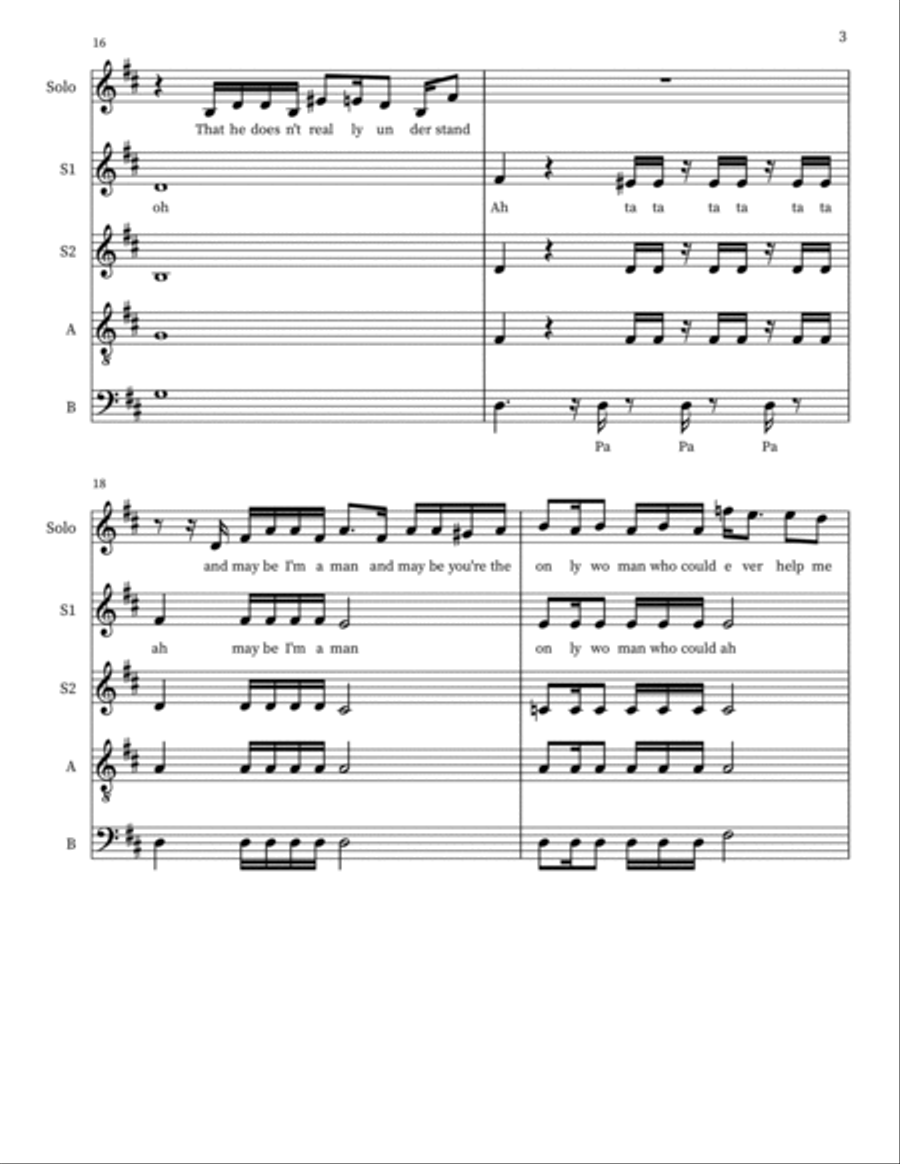 Maybe I'm Amazed 4-Part scores gallery preview page 3