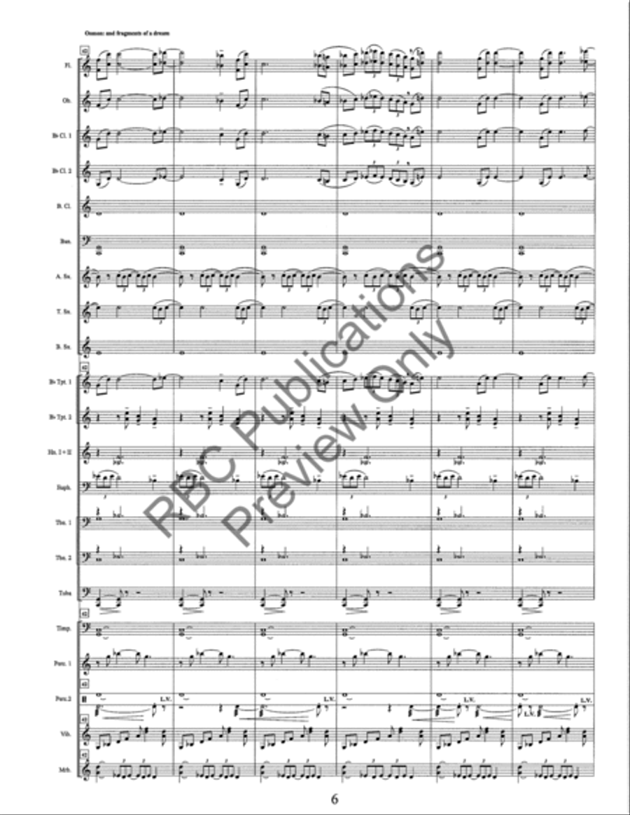 And Fragments Of A Dream Concert Band scores gallery preview page 9