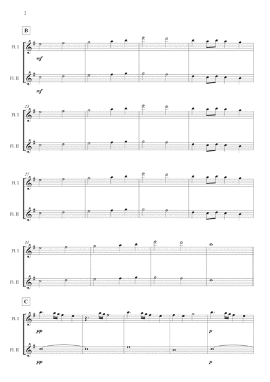 Lovely Flute Duet scores gallery preview page 2