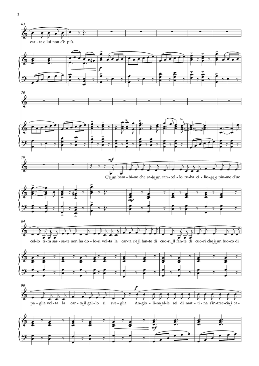 Volta La Carta Piano, Vocal scores gallery preview page 3
