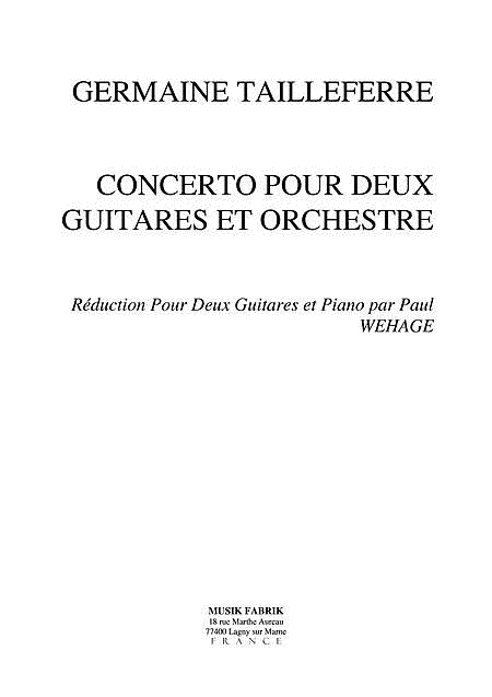 Concerto for 2 guitars and Orchestra