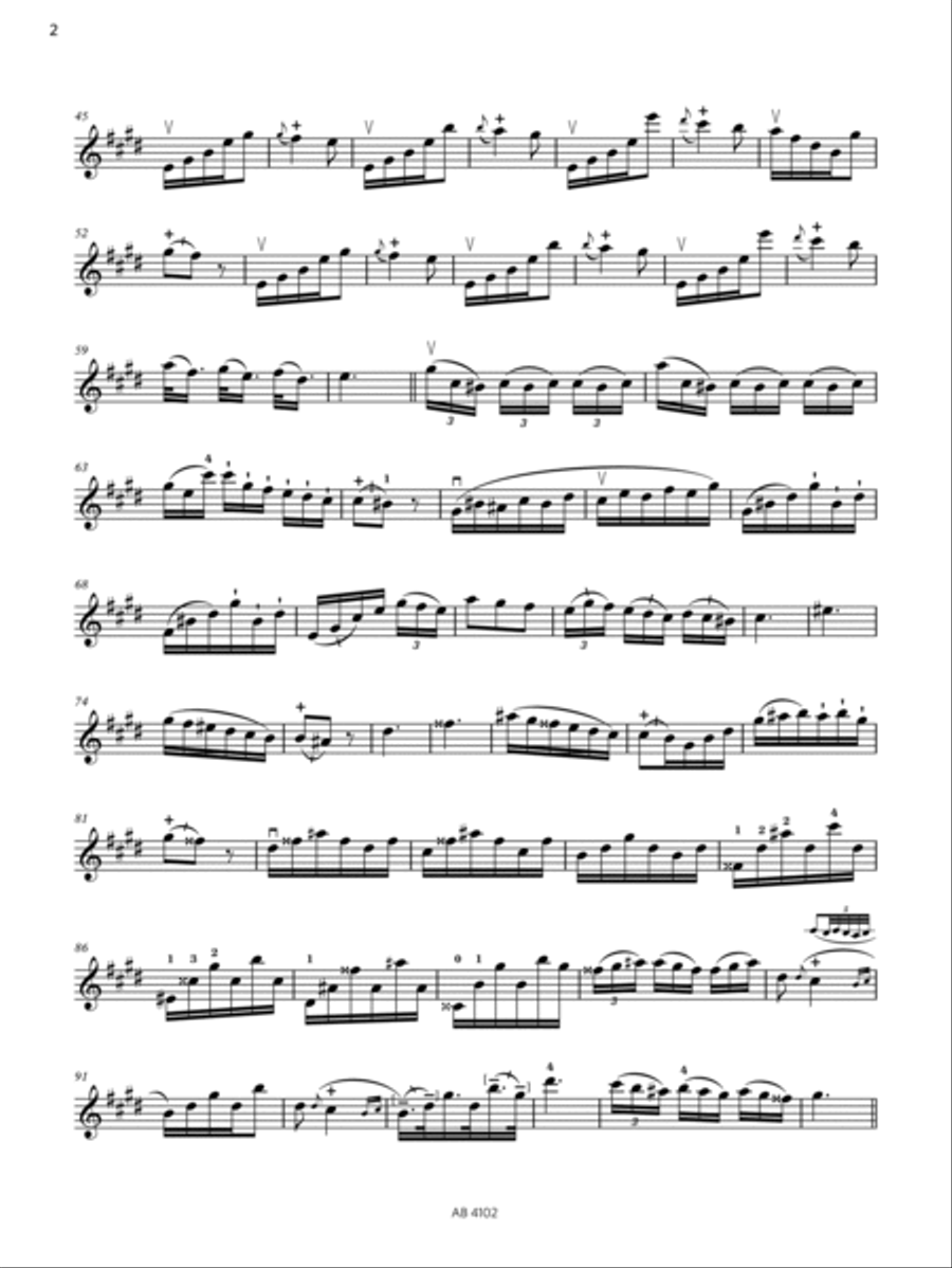 Allegro (Grade 8, A1, from the ABRSM Violin Syllabus from 2024) Violin Solo scores gallery preview page 2