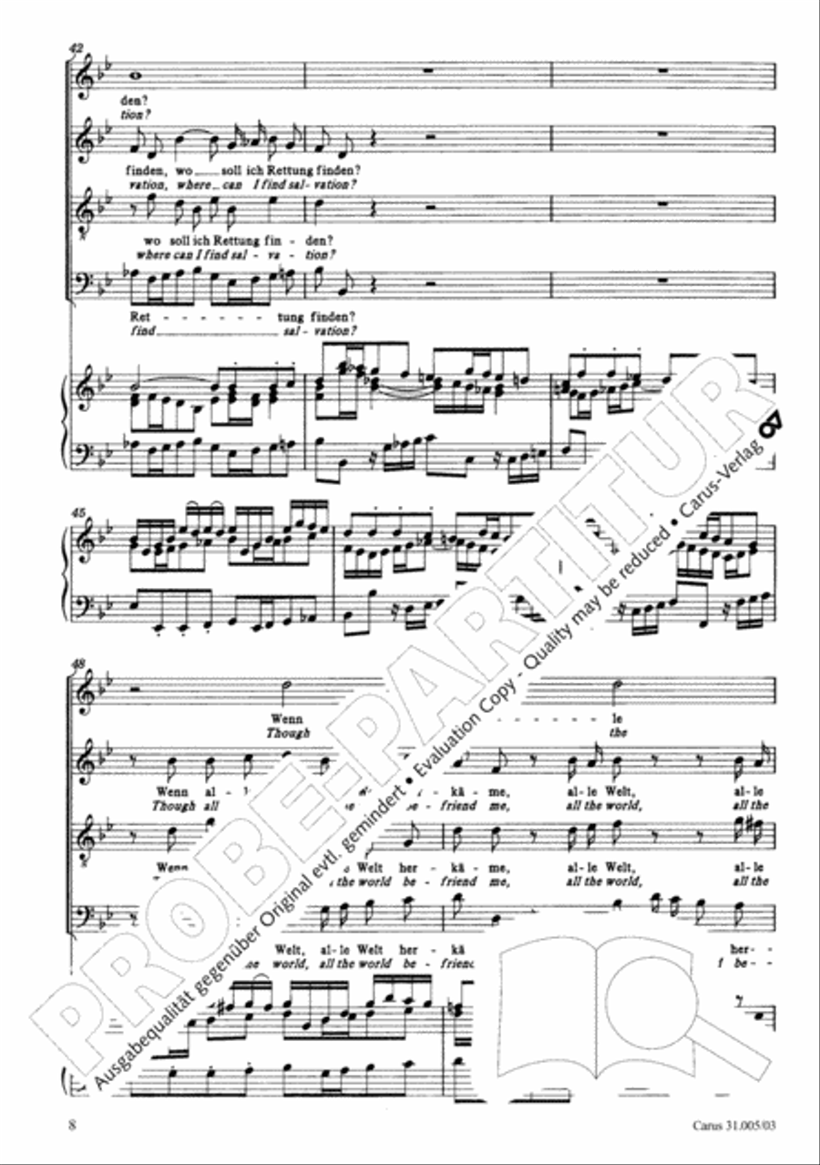 O where shall I now go (Wo soll ich fliehen hin) 4-Part scores gallery preview page 9