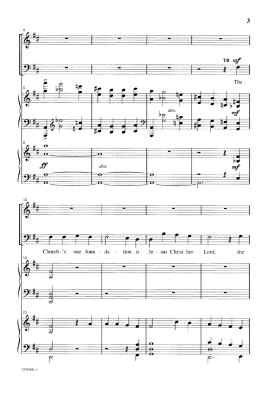 The Church's One Foundation 4-Part scores gallery preview page 3