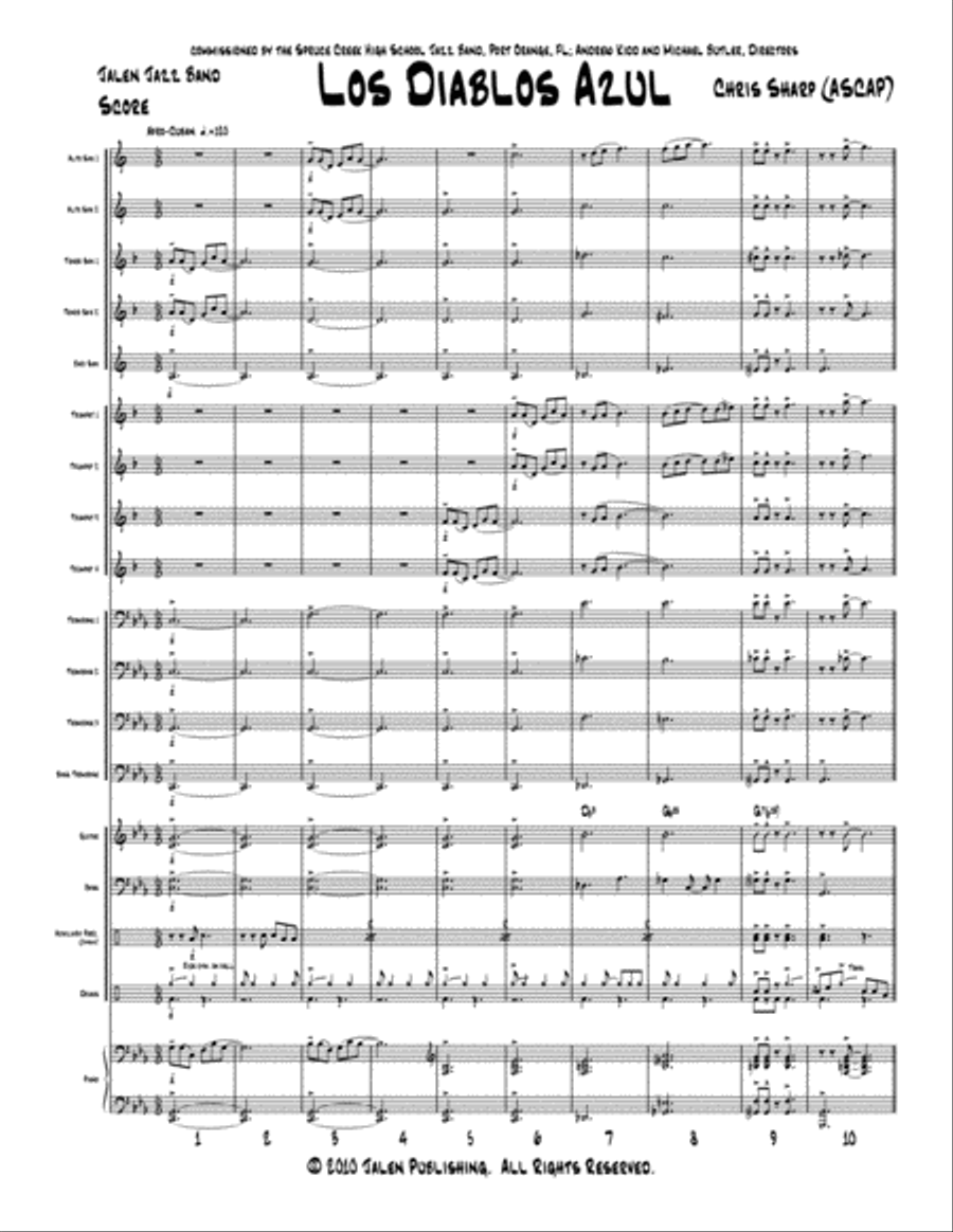 Los Diablos Azul Los Diablos Azul Jazz Ensemble scores gallery preview page 2