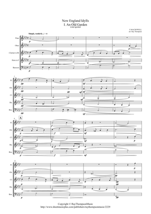 MacDowell: New England Idylls: Op.62 No.1 "An old garden" - wind quintet