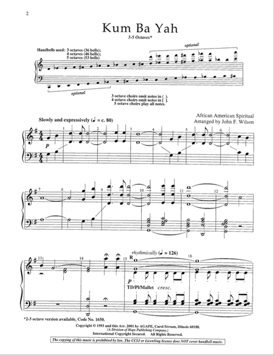 Kum Ba Yah 5-Octaves scores gallery preview page 9