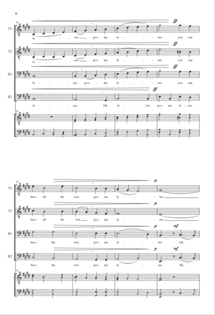 Give Me Jesus TTBB scores gallery preview page 6