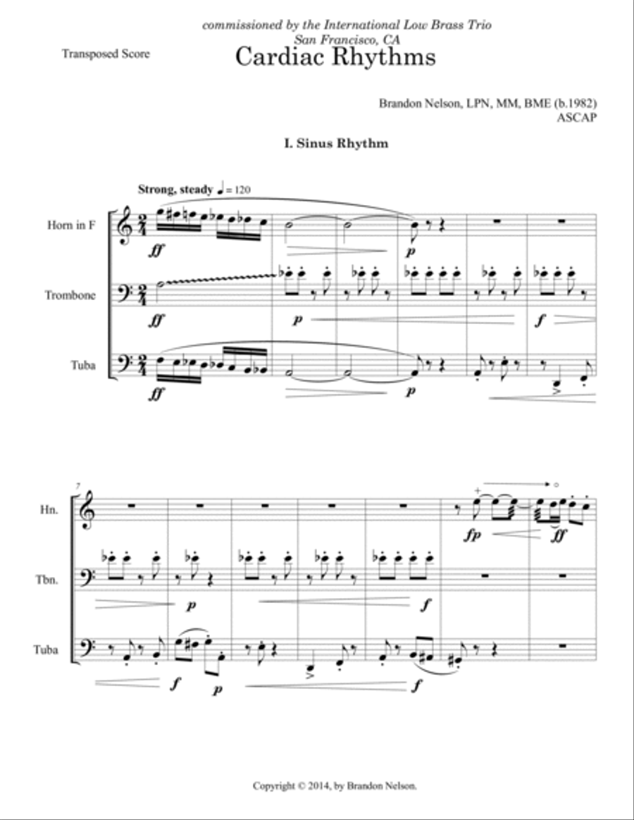 Cardiac Rhythms Brass Ensemble scores gallery preview page 4