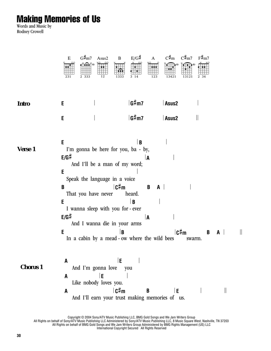 Making Memories Of Us Acoustic Guitar scores gallery preview page 1