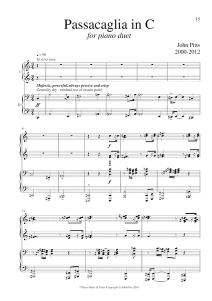 Passacaglia in C (piano duet) image number null