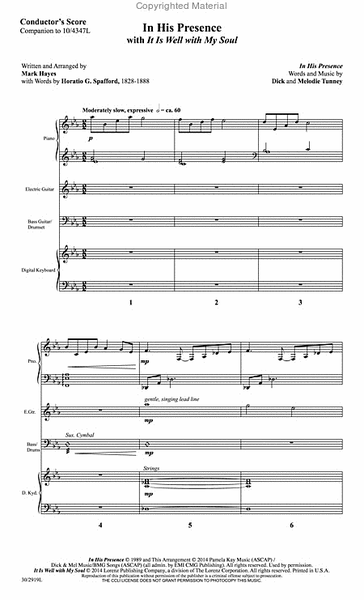 In His Presence - Rhythm Score and Parts image number null